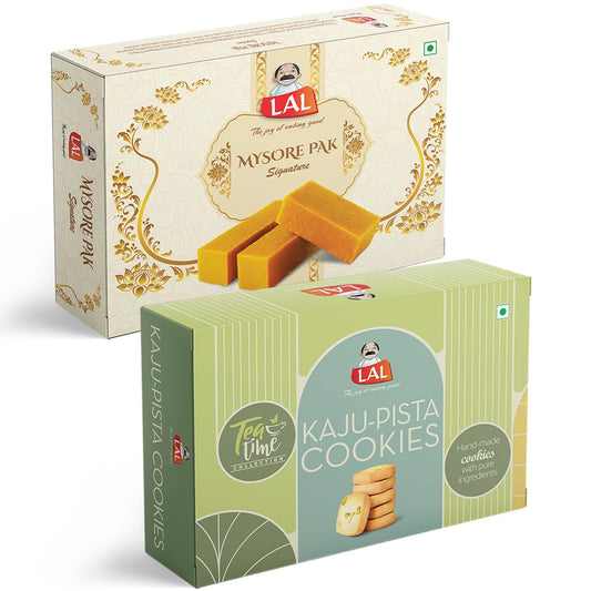 Mysore Pak Signature 400gm & Kaju Pista cookies 400gm