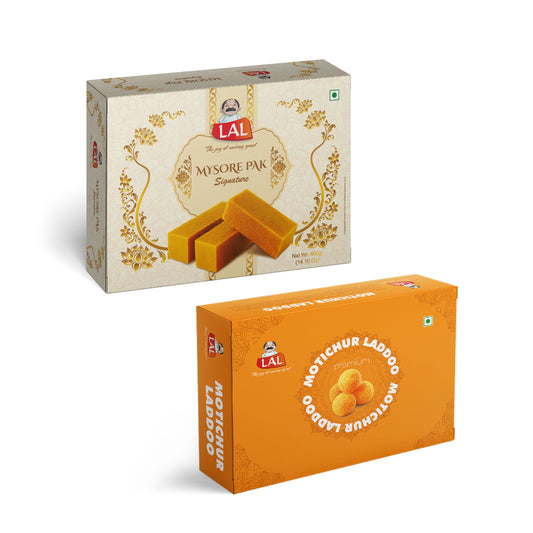 Mysore Pak 400gm & Motichur Laddoo 400gm